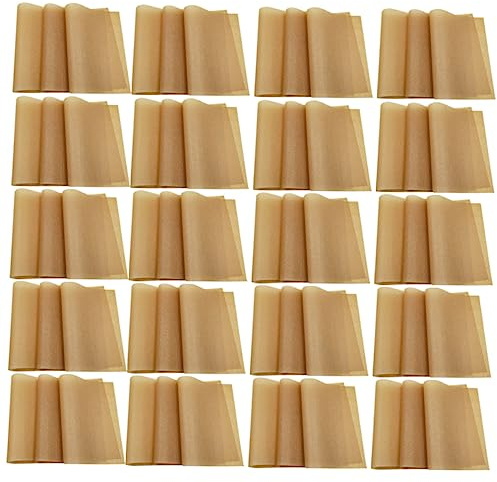 Kichvoe 100 Hojas Papel para Hornear Antiadherente Papel Silicona para Horno y Freidora Accesorio Práctico para Cocinar Galletas Pasteles y Asados