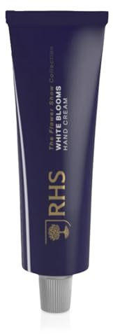 RHS Flower Show White Blooms Hand Cream Shea Butter Rose Jasmine 50ml | Fast Absorbing Moisturising Care with Shea Butter. Delicately Scented with Rose, Jasmine and Vanilla Notes.