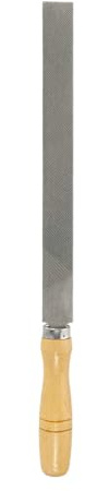 HARFINGTON Flat Coarse Cut File 10 Double Cut Teeth High Carbon Steel Hand Rasp File with Wood Handle for Metal Wood Deburring Removing