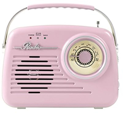 Yzzthumss Radio Bluetooth Retro Design Vintage Multifunzione USB BT SD FM AUX Connettività Ideale per Casa e Ufficio B
