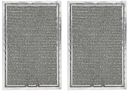 American Metal Filter for GE WB06X10359, RHF0503 Microwave Grease Filter, 5-1/16 x 7-5/8 x 3/32, Pack of 2