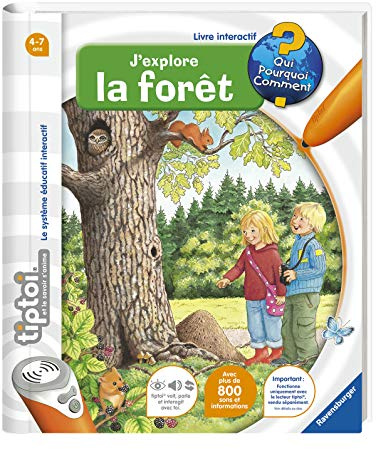 Ravensburger - tiptoi®- Livre interactif - J'explore la forêt - Jeu éducatif électronique, sans écran - A partir de 4 ans - version française - 00 593