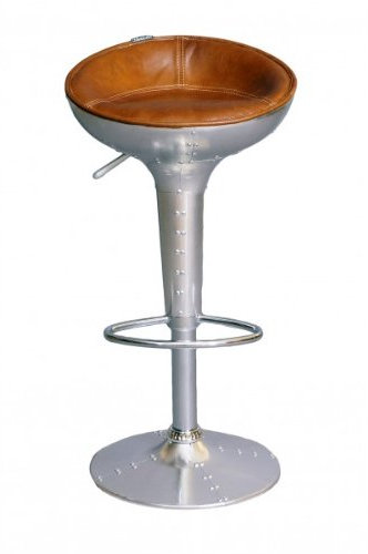 Barhocker Lexington Vintage-Leder Aluminium Echtleder Bar Hocker Hausbar
