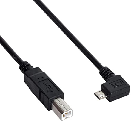 chenyang Micro USB vers USB Type B OTG câble de disque dur pour imprimante à angle droit de 90 degrés 0.3M