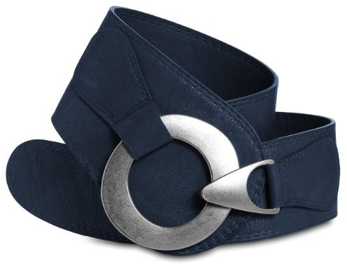 Caspar GU243 breiter Damen Taillengürtel, Gürtelgröße:85, Farbe:dunkelblau