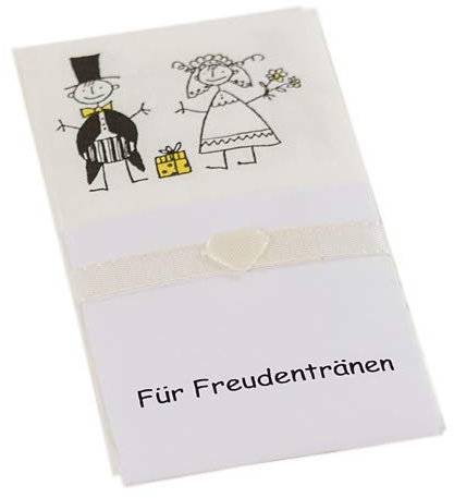 unser schönster Tag 50 x Taschentücher Freudentränen Hochzeit TT0002