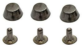 Trimming Shop 10mm Spike Cône Clous avec Broches pour Cuir Artisanat - Bouton Décoratif Rivets Sacs, Jeans, Belts, Vestes - Fixation Couture et Vêtements - Réparation Punk Gothique Accessoire