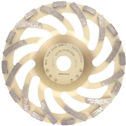 PRODIAMANT Diamant-Schleiftopf 180 mm x 22,2 mm Turbo ST81 Diamantschleifscheibe Beton Naturstein Profiqualität