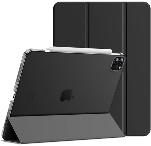 JETech Hülle für iPad Pro 11 Zoll, Modell 2022/2021/2020/2018, Unterstützung Pencil Aufladung, Intelligent Abdeckung Schlafen/Wachen (Schwarz)