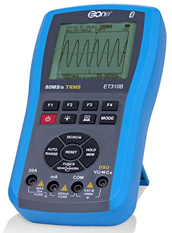 EONE Handheld Oscilloscope numérique multimètre ohmmètre 80 m/20 MHz Gamme 4000 Bluetooth Multi Testeur avec mesure manuelle automatique de courant et de tension AC/DC avec écran couleur à LED