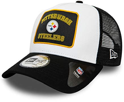 New Era Pittsburgh Steelers NFL Cap verstellbar Trucker Kappe American Football Weiss - One-Size