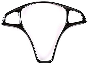 Tuoservo Pannello di Rivestimento in Plastica per Volante per Mercedes A B C E GLA CLA GLC GLS GLE Class W176 W246 W205 W213 W117 C117 X156 X253 W447 (Nero Lucido)