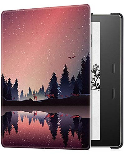 DLRSET E-book Protective-Shell, Case For Kindle Oasis Ereader (9th Generation-2017 Release Only) Lightweight Smart Cover With Auto Sleep/Wake (Color : Nightfall)