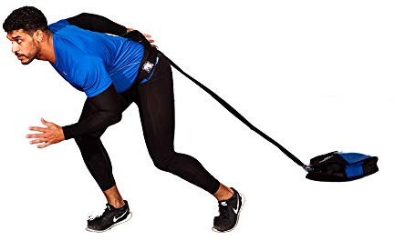 Fitness Health Power Speed Sprint Trainer-Tasche mit Laufgürtel, voll verstellbar, unterstützt bis zu 50 kg Widerstandstraining, Schlittentasche, ungefüllt, Sandsack, Sprintsack, Speedsack, Training