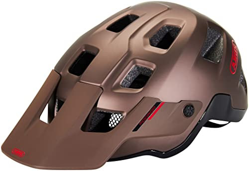 ABUS MTB-Helm MoDrop MIPS - robuster Fahrradhelm mit Aufprallschutz für Mountainbiker - individuelle Passform - Unisex - Kupfer Matt, L