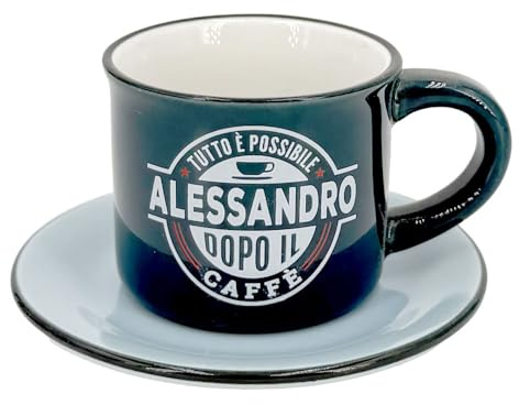 CLEARCO TAZZINA DA CAFFE' PERSONALIZZATA CON PIATTINO - ALESSANDRO