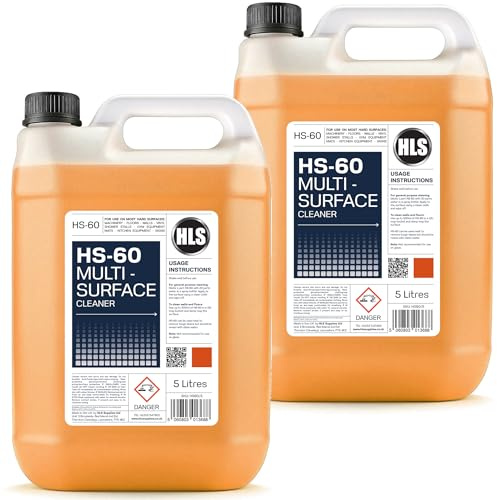 HLS Multi Surface Cleaner (2 X 5L Pack) - Heavy Duty Cleaner | Professional Quality Degreaser & Hard Surface Cleaner