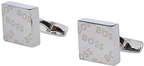 BOSS Herren Cross CUFFLINKS, Silver40, Einheitsgröße EU