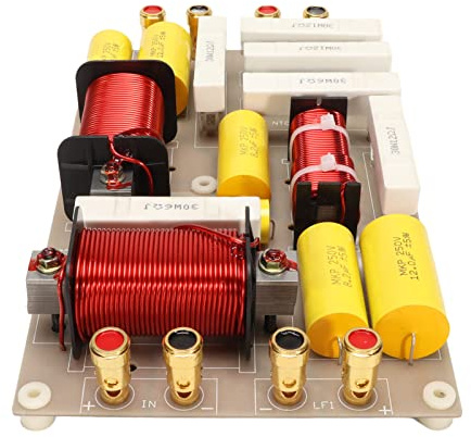 800W 3-Way Speaker Crossover Frequency Divider with Adjustable Treble and Bass for Stage Audio Systems