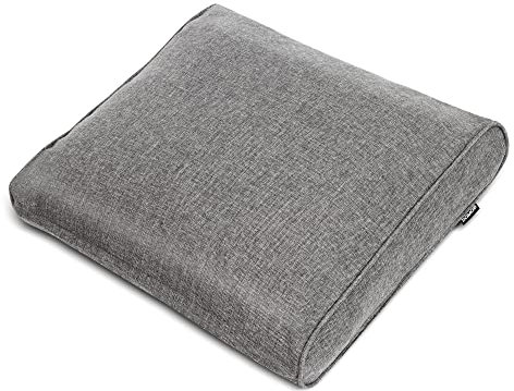 bomoe hochwertiges Outdoor Loungekissen 60x40cm – Bequemes Rückenkissen 10cm dick Polster Bezug Waschbar Gartenkissen UV-Schutz – Rattan Lounge Auflage Gartenmöbel Sitzauflage Hellgrau – ilano