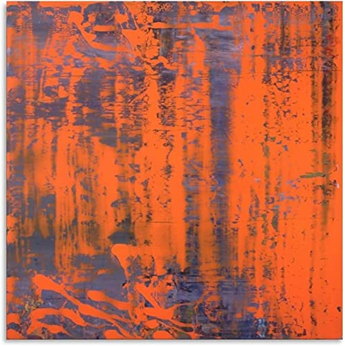 XCPORA Gerhard Richter Poster Abstrakte Malerei Gerhard Richter Drucke Gerhard Richter Leinwand Wandkunst für Heimwand Dekor Pictrue 40x40cmx1 Kein Rahmen