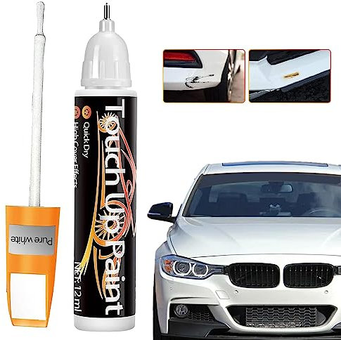Supatmul Auto Kratzer Reparaturstift Lackstift, Autokratzer Entferner Lackstift wasserdichte Autolack Kratzer Entferner Stift Kratzerentferner Lackreparaturstift Autolack Reparaturstift, 12ml (Weiss)