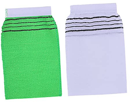 Angoily 10stücke Peeling-bad-handschuhe Aus Kunstseide Dicke Sauna-mitten Mit Grober Textur Zur Sanften Hautpeeling Und Exfoliation Für Zuhause Weiß