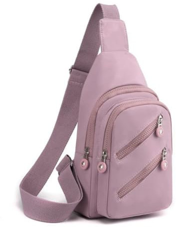 PCCYFZ Crossbody Bag Backpack Hüfttasche Damen Henkeltaschen Damen Ledertasche Sling Rucksack (lila)