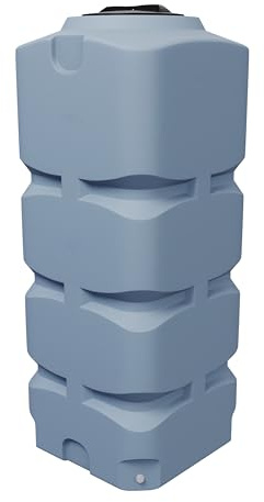 Varile Vertikaler Trinkwassertank Rechteckig (Grau, 1000L)
