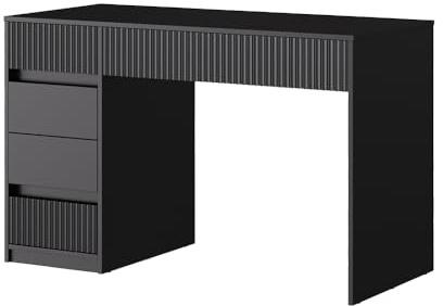 Vicco Schreibtisch Omira, Schwarz, 120 x 55 cm | mit 5 Schubladen, geeignet als Arbeitsplatz für Home-Office und Studium