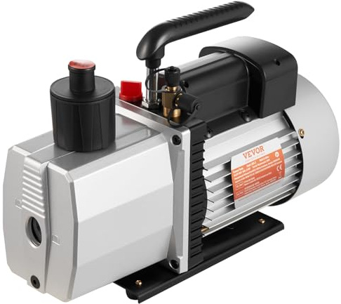VEVOR Bomba de Vacío 8 CFM 3/4 HP Bomba de Vacío de Aire Acondicionado de Doble Etapa 220 V 0,3 PA Herramienta de Refrigerante HVAC de Vacío Definitiva para Aire Acondicionado Doméstico, Automóviles