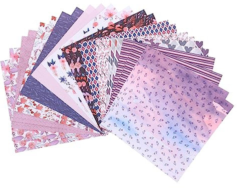 SEWOART 24blätter Dekoratives Scrapbooking DIY Hintergrundpapier Für Alben Journale Und Kartenherstellung Langlebige Bastelmaterialien Für Kreative Projekte