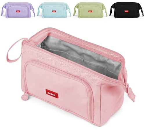 Mamowla Federmäppchen, Super Große terbar Mäppchen Mädchen Teenager mit Kapazität Federmäppchen Für Kinder Junge Studenten Erwachsene Federtasche Mädchen, Hellrosa