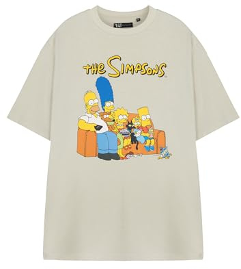Vanilla Underground The Simpsons - Camiseta de manga corta de algodón para hombre, diseño gráfico gris, ropa informal de TV, S