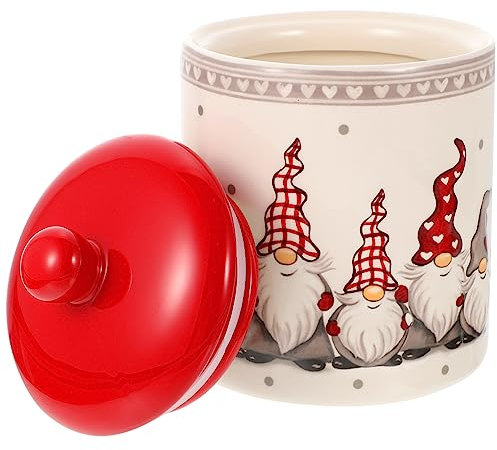 MAGICLULU Versiegeltes Vorratsglas Praktisches Weihnachtskeks-keramikglas Für Tee Trockenfrüchte Snacks Lebensmittelbehälter