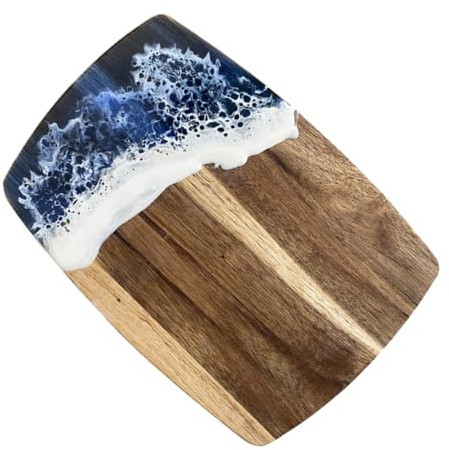 Holibanna Stylish Wood Cutting Board Resin Tray Meat Cutting Board Chopping for Kitchen