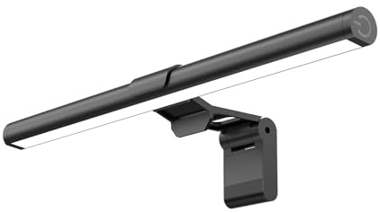 Samphon Barre lumineuse pour moniteur, lampe de lecture USB pour soins des yeux, lumières d'ordinateur LED de 30 cm avec éclairage ultra large, 3 températures de couleur, lumière de bureau à intensité