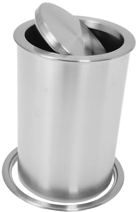 GALPADA Bidone da Incasso in Acciaio Resistente con Coperchio Ribalta Silenzioso Bidone da Cucina e Bagno Integrato per Contatori Design Compatto e Facile da Pulire