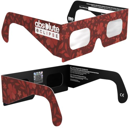 Absolute Eclipse Sonnenfinsternis Brille 2026 zum Sehen der Sonnenfinsternis - ISO 12312-2 CE Zertifiziert - 12. August 2026 - Erwachsene Kinder - EU Hersteller Anerkannt AAS - 55+ Designs