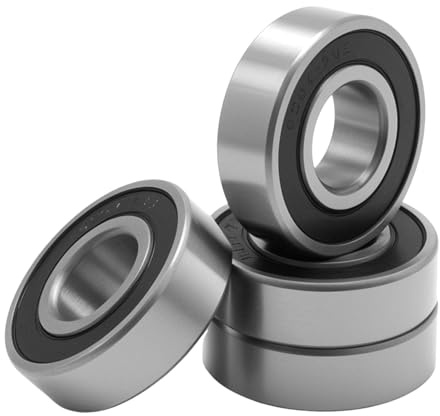 MospdyGear 4 Stück 6204-2RS Rillenkugellager, 20 x 47 x 14 mm, hochfester Kohlenstoffstahl, doppelt abgedichtetes Kugellager