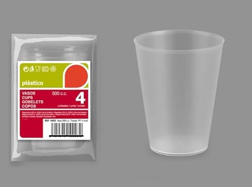 LP Divertissements Lot de 3 - Lot de 4 gobelets incassables Transparents 50cl