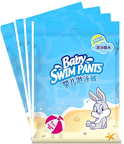 lyrlody Pantaloni da Nuoto Usa e Getta per Neonati, Pantaloni da Bagno Usa e Getta Resistenti all'espansione Prevenzione delle Perdite Laterali Traspiranti per la Spiaggia (L 13,2‑24,3 libbre)