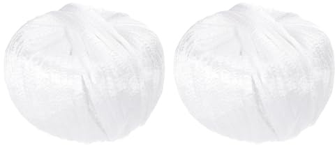 sourcing map 2 rollos de cuerda de plástico de nailon de poliéster, 80 m, cuerda de nailon para el hogar, hilo de polipropileno para jardinería doméstica, atado, manualidades, color blanco