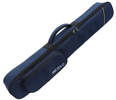 QUXVUIS Robustes Sopransaxophon Etui aus Oxford Gewebe mit Außentasche, ideal für Musiker auf Reisen. Gigbag mit Außentasche und Tragegriff, Tiefblau, 80 x 8 x 9 cm