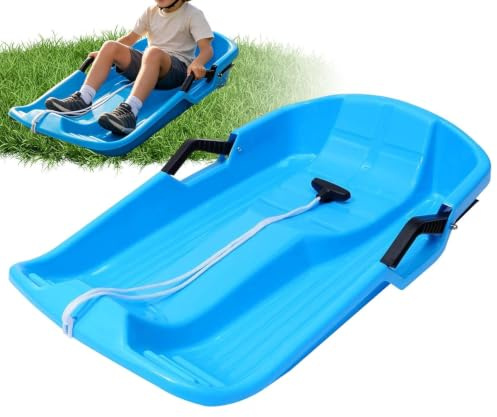 Luge De Neige Pour Toboggan 2 Places Léger Pour Hiver Avec Poignées Et