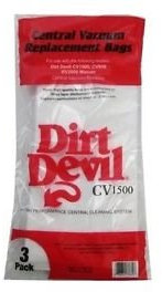 Dirt Devil Central Vacuum Cleaner 3PK Paper Bags # 9597