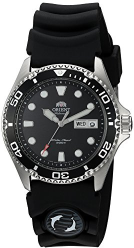Orient Men's 'Ray II Rubber' Japanese Automatic Stainless Steel Diving Watch, Color:Silver-Toned (Model: FAA02007B9)