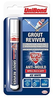 3xUniBond Grout Reviver for Walls (Pen) 7ml Ice White (351351)