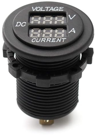 Display voltmetro + amperometro digitale 12/24V, 0-10A - per batterie - AlphaElettronica 98-863