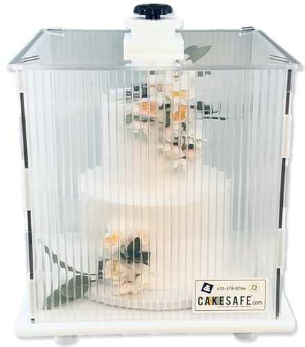 CAKESAFE Reusable Itsy Bitsy Cake Transporter, Clear Plastic Cake Carrier (12 W x 12 H)